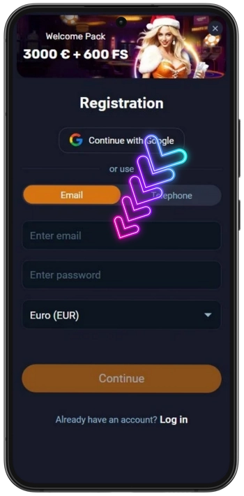 Vox Casino andmete sisestamine